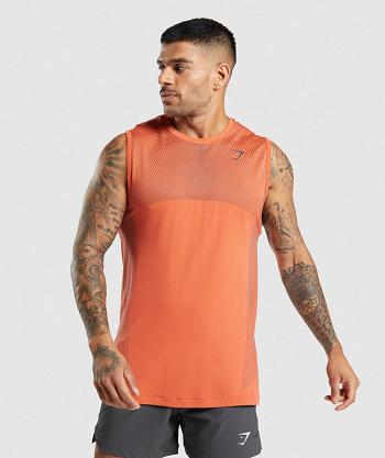 Camiseta Tirantes Gymshark Apex Seamless Hombre Naranjas Negras Gris | CO 3194FDN